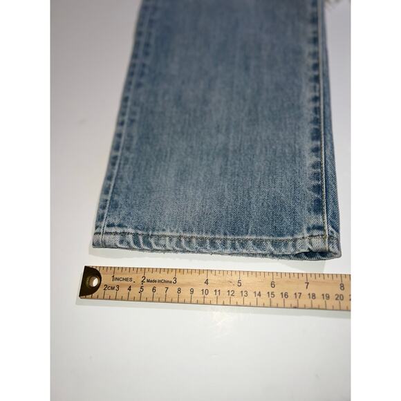 7 for all mankind easy slim blue jeans with heart  embroidered - Picture 7 of 16